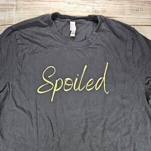 Bella+Canvas Men's Charcoal Spoiled Graphic T-Shirt L 100% Cotton Tee